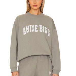 ANINE BING TYLER SWEATSHIRT IN DARK GREY